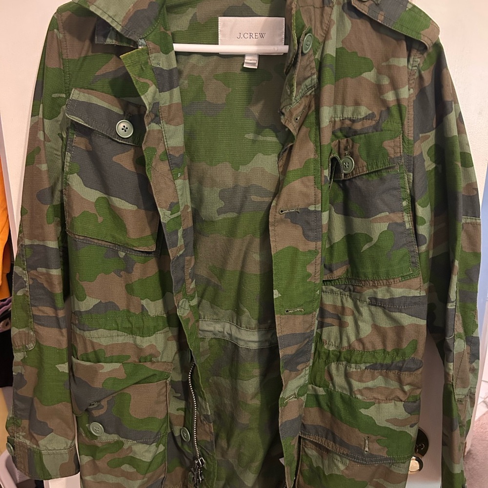 J. Crew Woman’s Green and Brown Camo Field Jacket